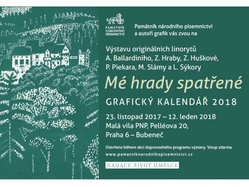 Mé hrady spatřené GRAFICKÝ KALENDÁŘ 2018